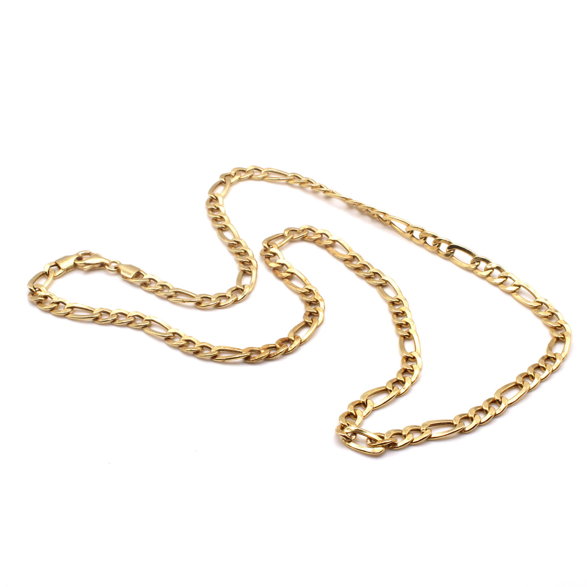 14k Yellow Gold Figaro Chain Necklace 20 Inches