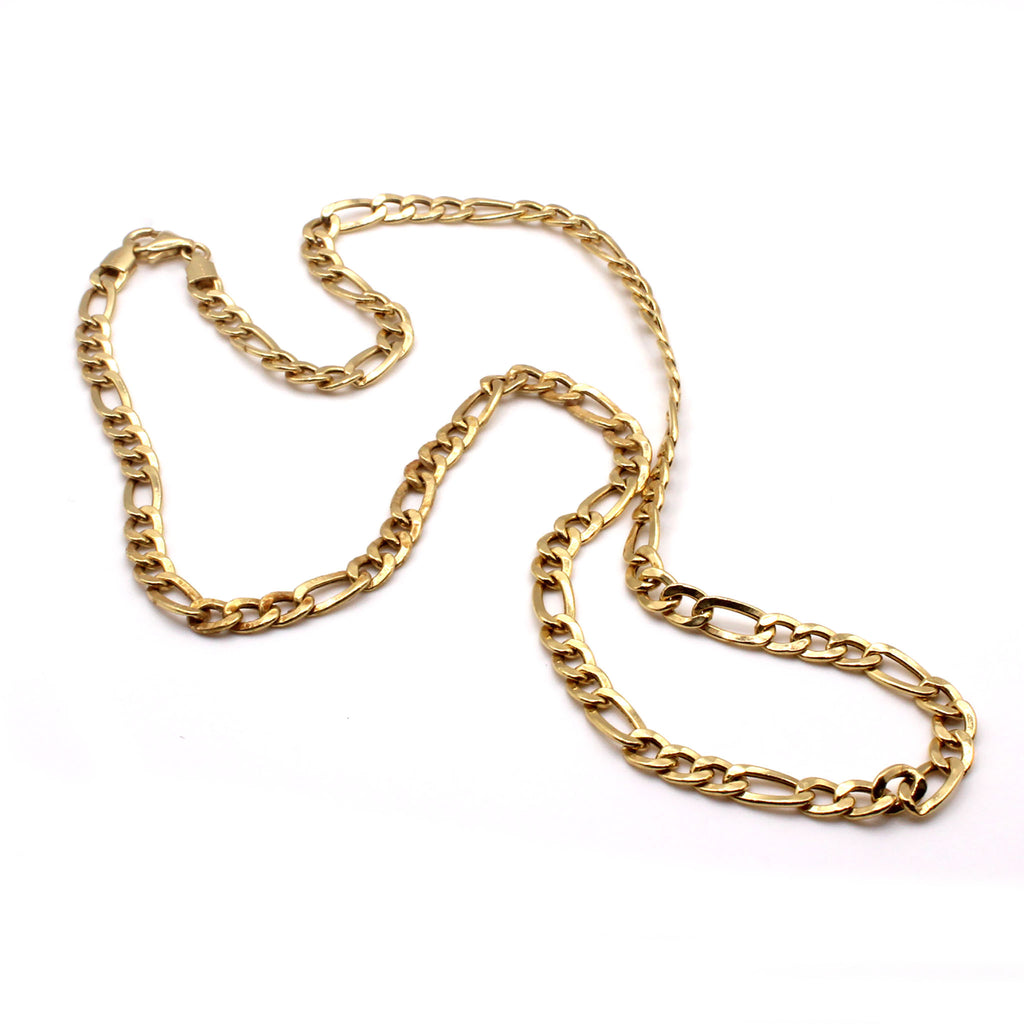 14k Yellow Gold Figaro Chain Necklace 20 Inches
