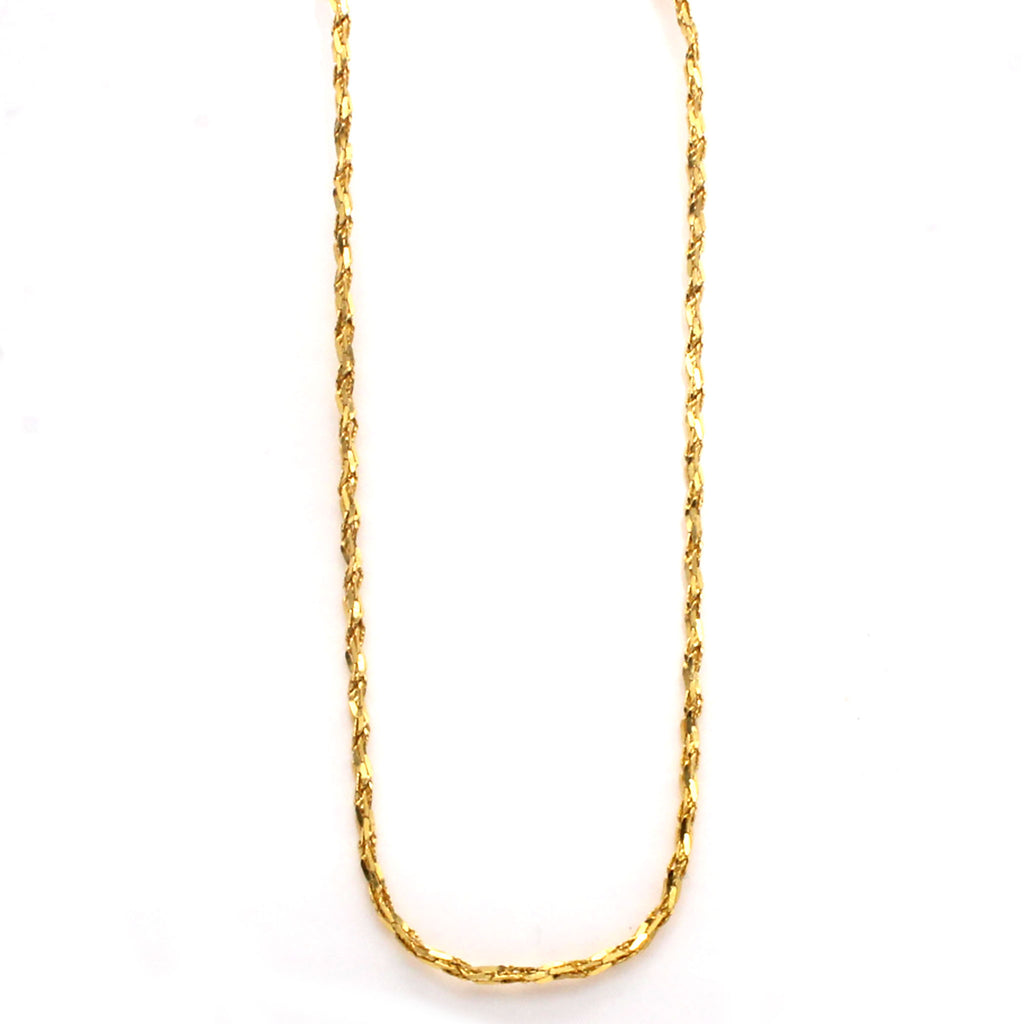 14k Yellow Gold Singapore Twist Chain Necklace 30 Inches