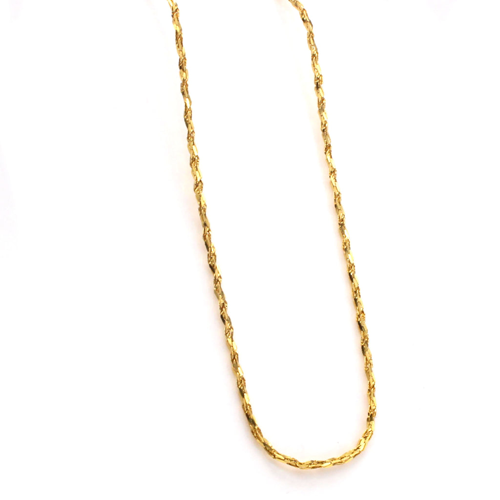 14k Yellow Gold Singapore Twist Chain Necklace 30 Inches