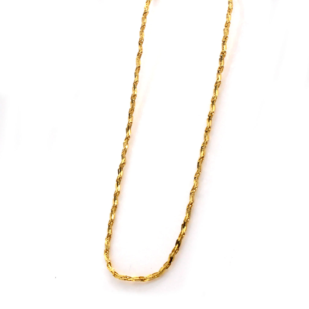 14k Yellow Gold Singapore Twist Chain Necklace 30 Inches