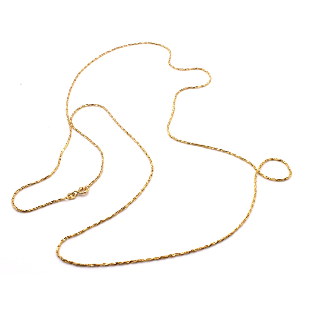 14k Yellow Gold Singapore Twist Chain Necklace 30 Inches