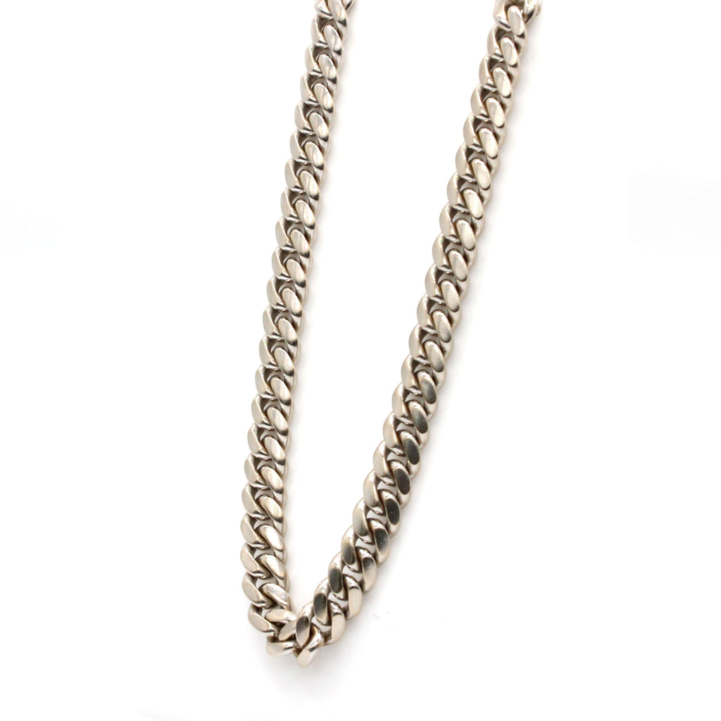 14k White Gold Cuban Link Necklace 20 Inches