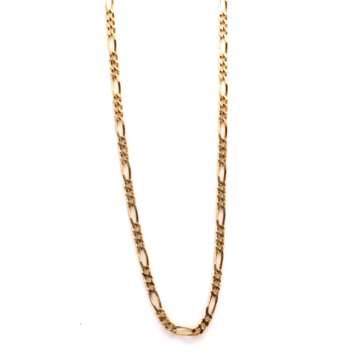 14k Yellow Gold Figaro Chain Necklace 28 Inches