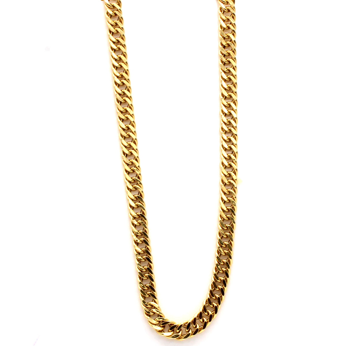 18k Yellow Gold Cuban Link Necklace 24 Inches