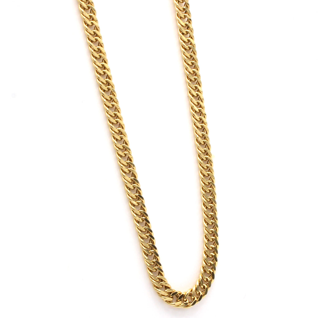 18k Yellow Gold Cuban Link Necklace 24 Inches