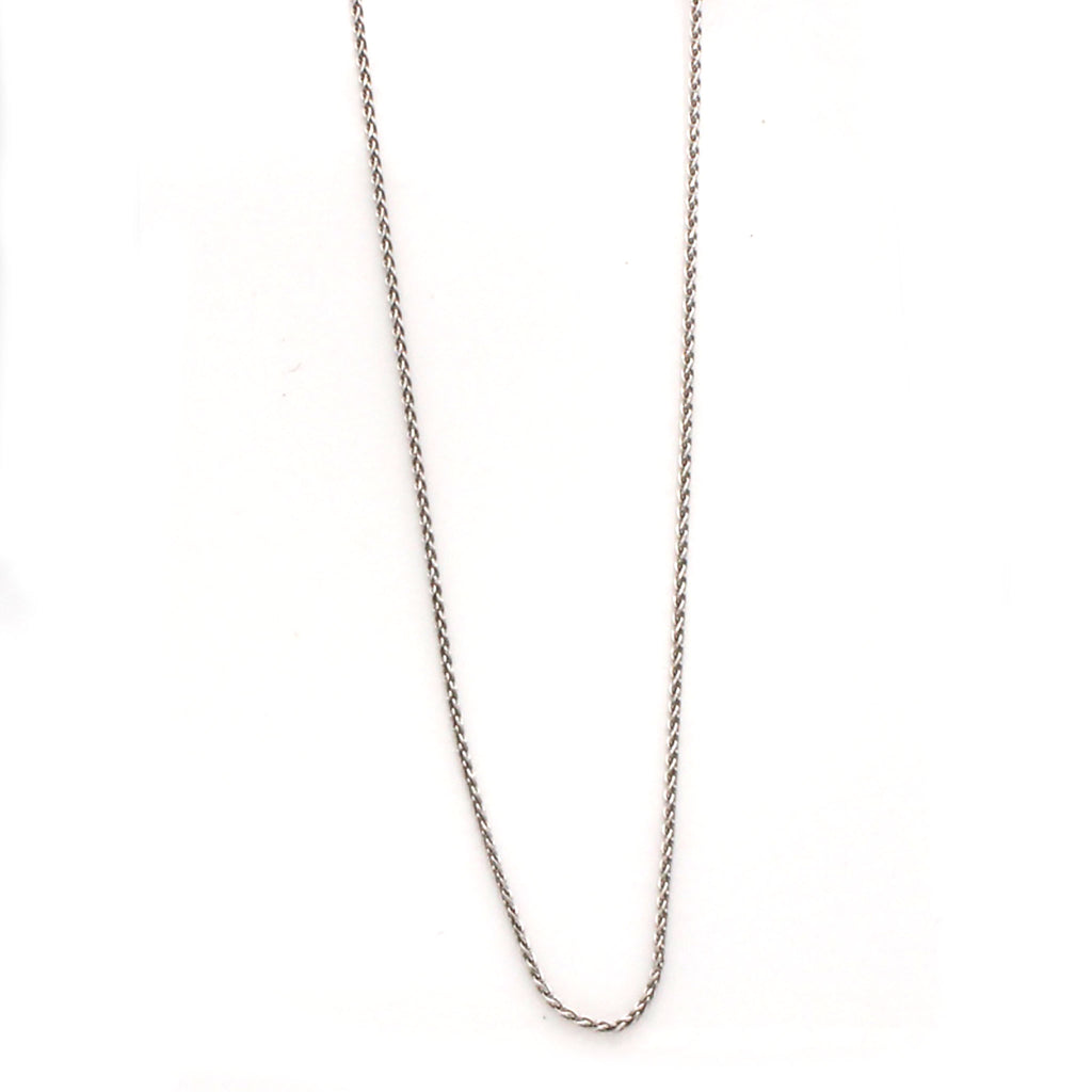 14k White Gold Rope 0.60mm Necklace 20 Inches