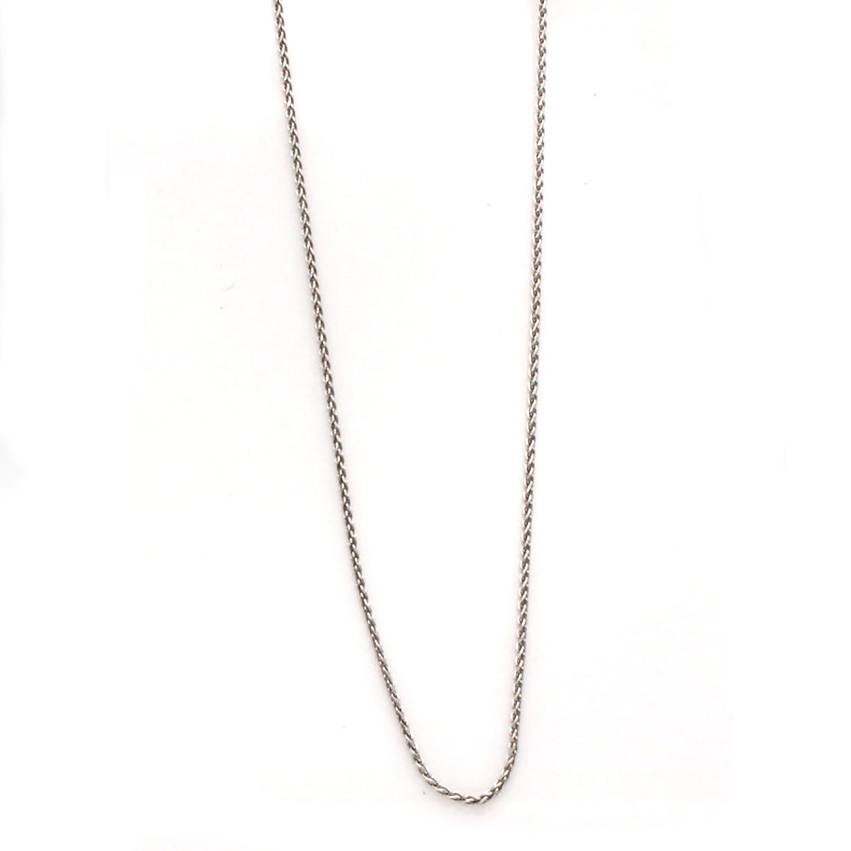 14k White Gold Rope 0.60mm Necklace 20 Inches
