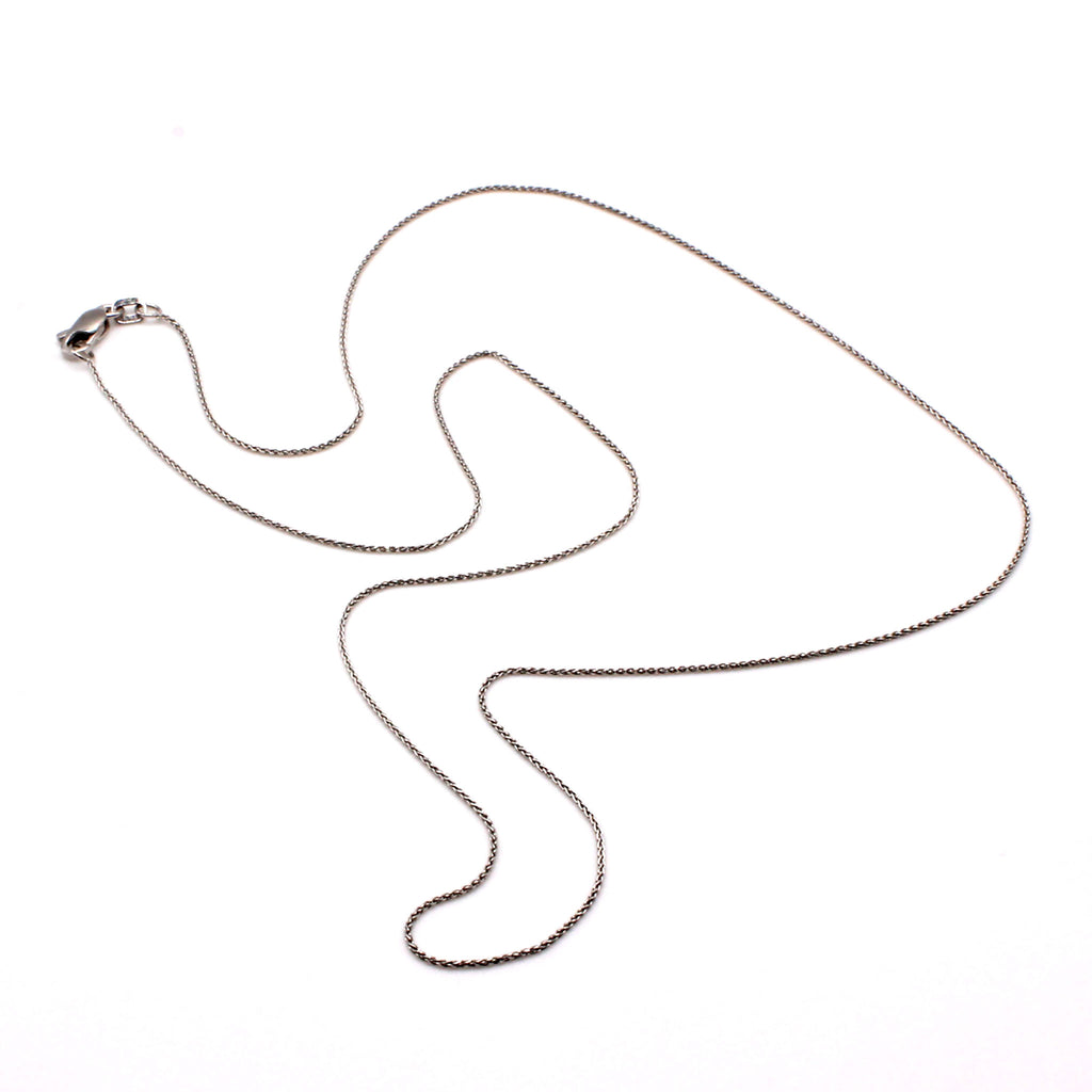 14k White Gold Rope 0.60mm Necklace 20 Inches