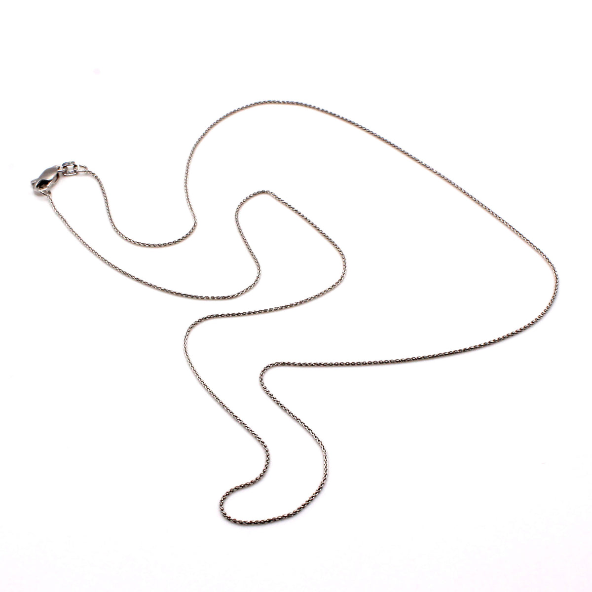 14k White Gold Rope 0.60mm Necklace 20 Inches