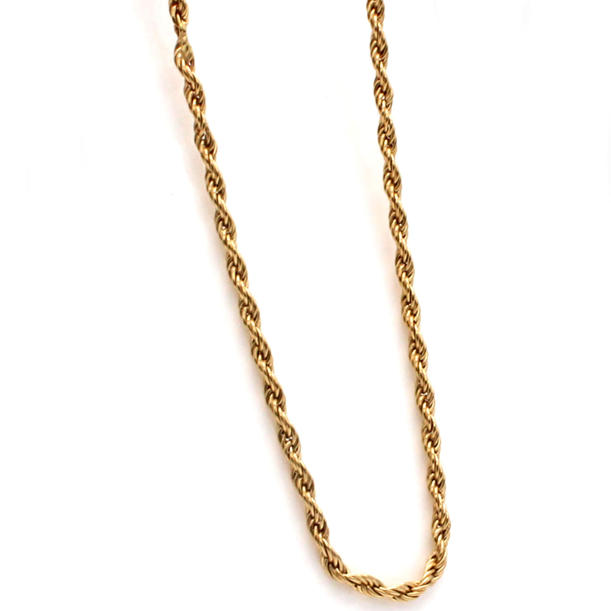 14k Yellow Gold Rope Chain Necklace 20 Inches