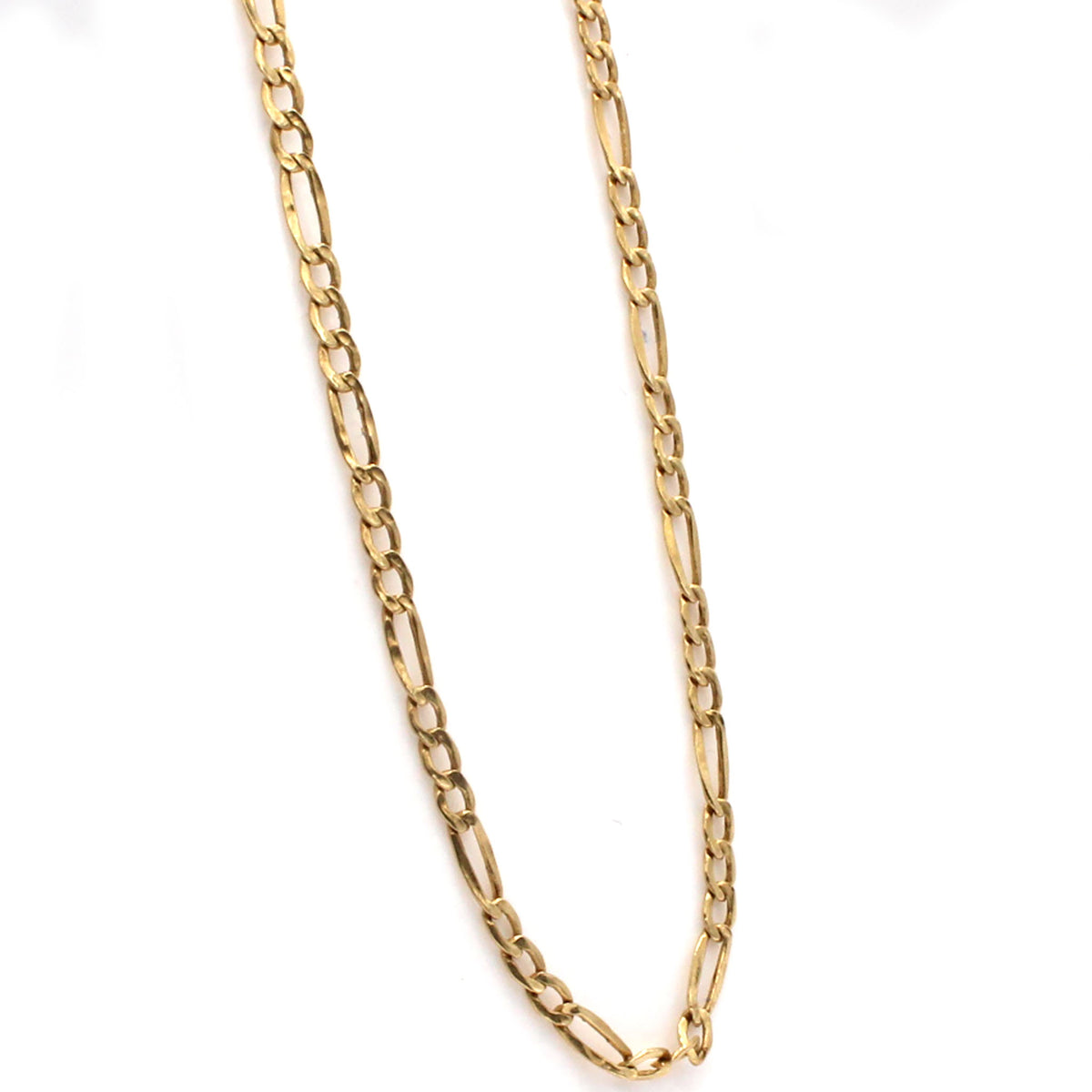 14k Yellow Gold Figaro Chain Necklace 22.75 Inches