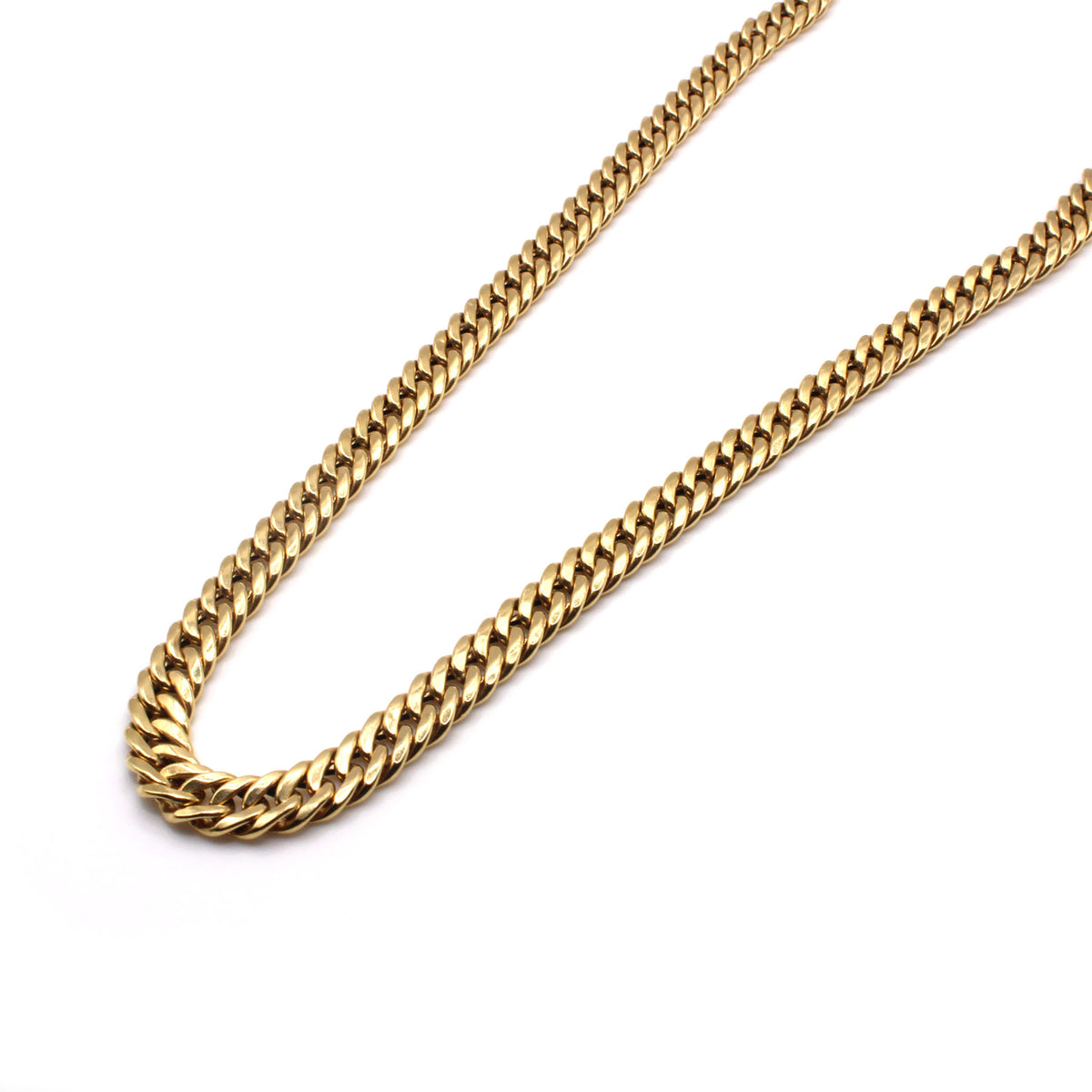 18k Yellow Gold Holo Cuban Link Necklace 24.5 Inches