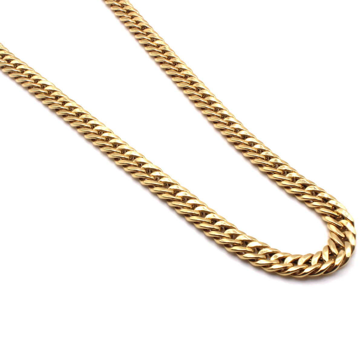 18k Yellow Gold Holo Cuban Link Necklace 24.5 Inches
