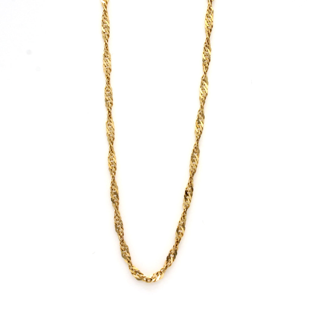 10k Yellow Gold Rope Chain Necklace 19.5 Inches