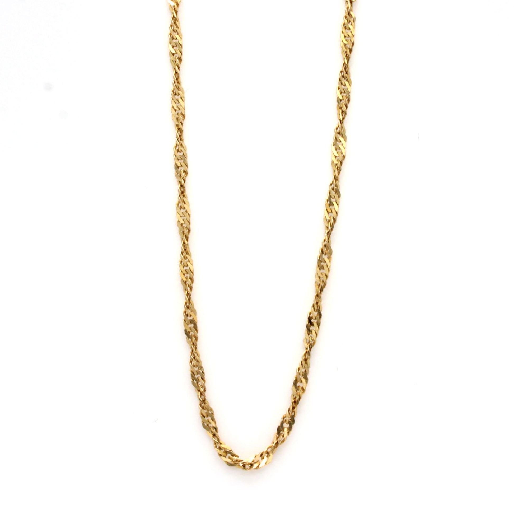 10k Yellow Gold Rope Chain Necklace 19.5 Inches