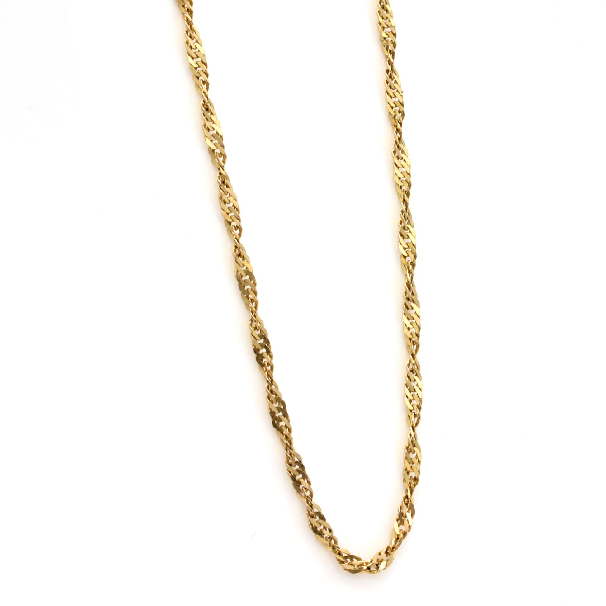 10k Yellow Gold Rope Chain Necklace 19.5 Inches