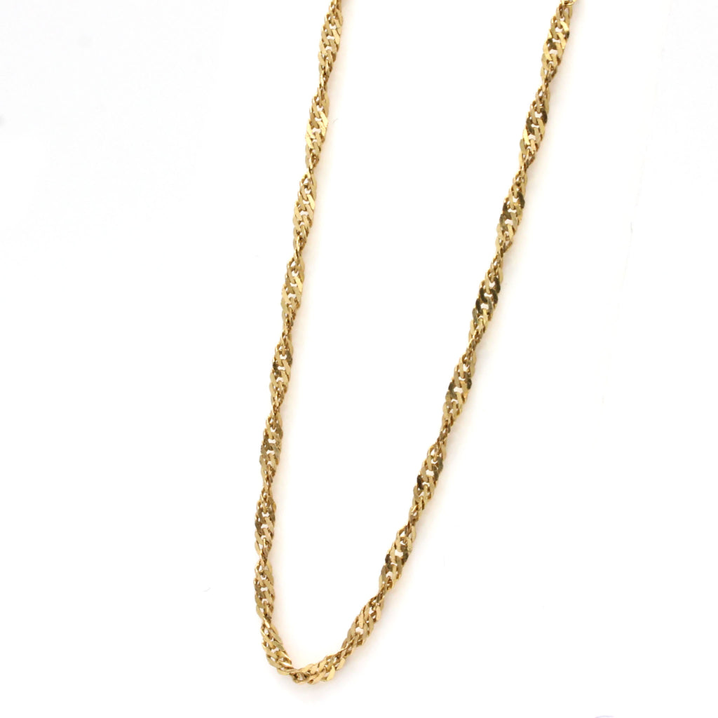 10k Yellow Gold Rope Chain Necklace 19.5 Inches