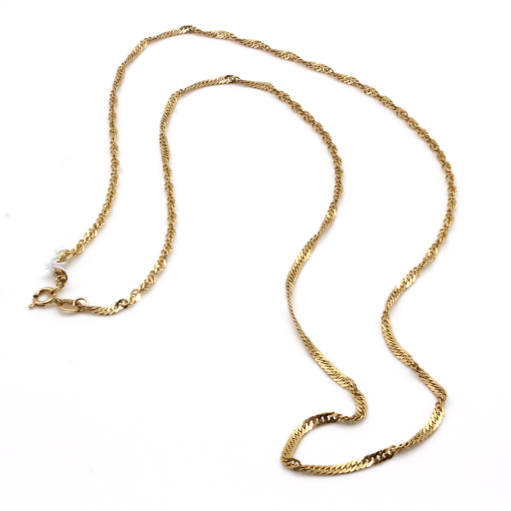 10k Yellow Gold Rope Chain Necklace 19.5 Inches