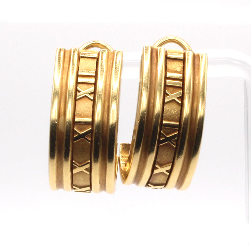 Tiffany & Co 18k Yellow Gold Large Atlas Earrings