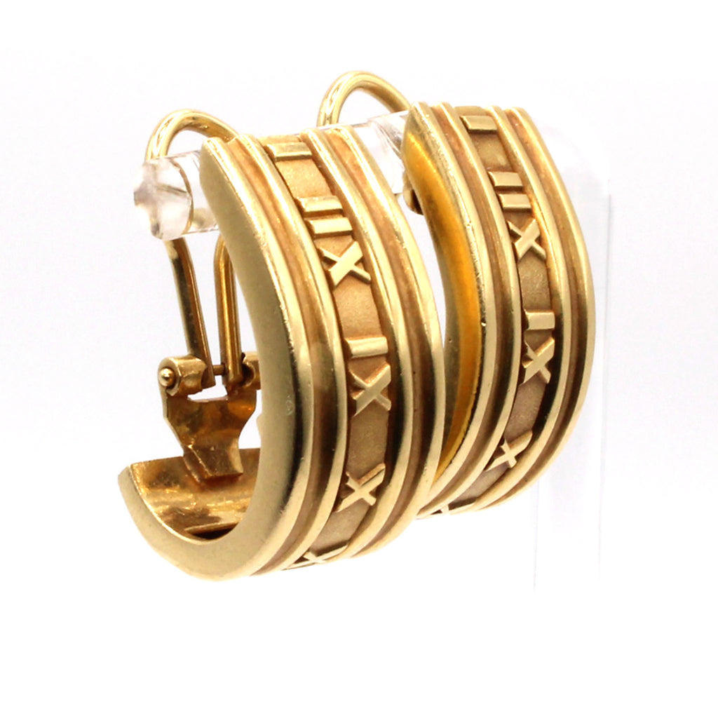 Tiffany & Co 18k Yellow Gold Large Atlas Earrings